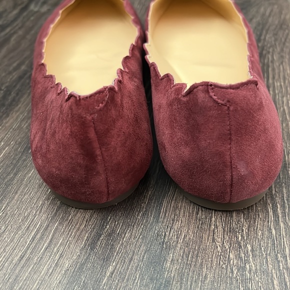 Crown & Ivy Suede Scalloped Flats - Picture 8 of 9